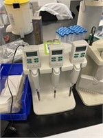 (3) Rainin EDP3-Plus Pipettes w/ Stand