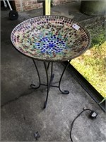 Iron Pedestal & Bowl (33" Tall)