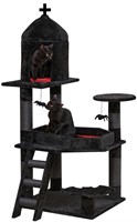 *Gothic Cat Tree with Coffin Bed,55" Cat Tower