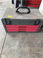 PLASTIC TOOL BOX WITH SOCKETS, PILRES, ECT
