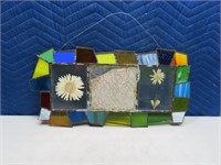 Beautiful 24"x12" Eclectic Stained Glass Suncatchr