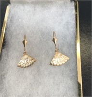 14kt Gold 3/4" Drop Dangle Earrings