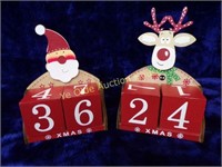 Wooden Countdown to Christmas Figures