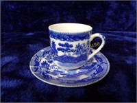 Blue WIllow Demitssse Cup and Saucer