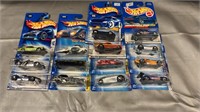 14 Hotwheel Cars on Cards