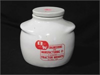 vintage BW Engineering Manufacturing ceramic jar