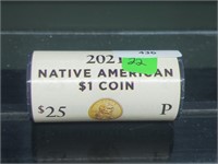 Roll 2021 P Native American $1 Dollars