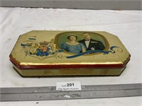 Vintage Queen Elizabeth and Phillip Candy Tin