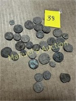 GROUP OF UNIDENTIFIABLE COINS