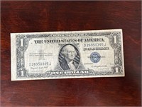 1935 G $1 Dollar Silver Certificate with blue seal