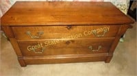 ANTIQUE BLANKET CHEST WITH DRAWERS (OLD)