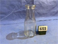 Glass Milk Bottle w/Bubbles in Glass