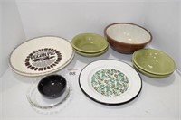 Assorted Dishware & Pie Plate