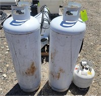 Horizontal Propane Tank/ 2-- 100 lb propane tanks