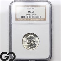 1941 Washington Quarter, NGC MS66 Guide: 75