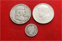 Lot of 3 90% Silver Coins