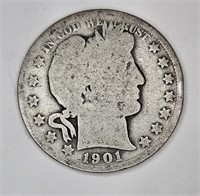 1901 Barber Half Dollar