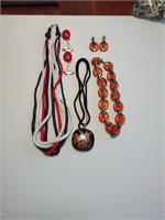 Costume jewelry including lovely heavy black and