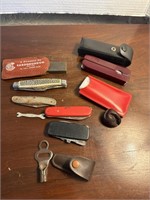 Group of vintage knives and more