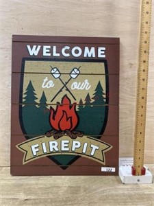 Welcome to firepit sign