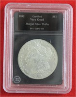 1892S  Morgan silver dollar