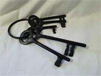 Set of heavy metal decorative keys