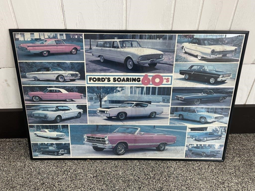Framed Fords of the 60s poster