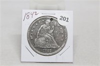 1842P Seated Liberty Dollar