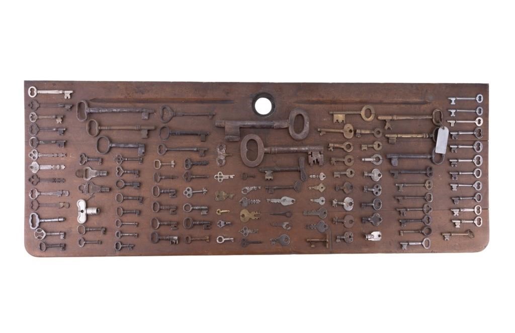 Antique and Vintage Keys on Antique Desk Top
