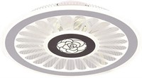 DAYAERYA LED Fan Light Modern Simple White Round C