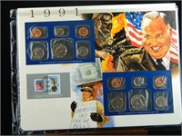 1991 United States Coin & Stamp Set