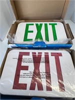 Two COMPASS LED Emergency Exit Signs