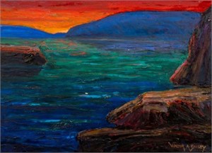"Paradise Cove", Landscape by Walter A. Bailey.