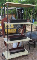 Store Display on Casters with Candy Canes and