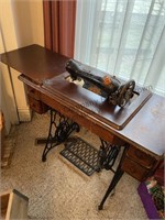 Vintage treadle singer sewing machine