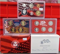 2007, 2008 U.S. Mint Silver Proof Sets