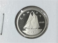 1988 10 Cent Proof Frosted