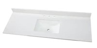 HDC Marble Vanity/Trough Sink 61"x22" White