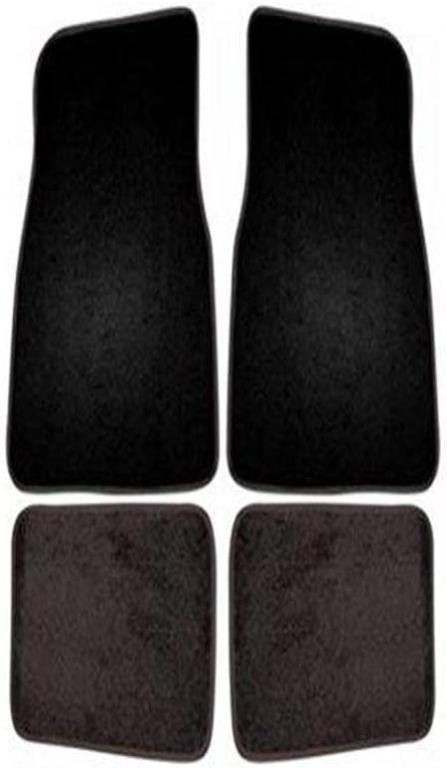 Carpet Interior Floor Mats, Black, 4-Piece