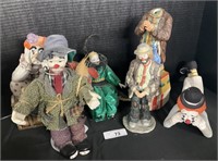 Ceramic Clown Figures, Clown Decanter.