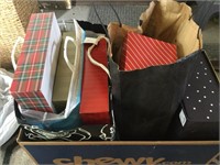 Large lot of Christmas bags and boxes
