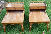 Pair of 2 tier end tables