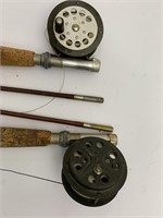 Lot 2 fishing rods and reels
