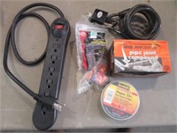 power strip, odds and ends