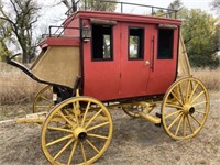 Homemade Stagecoach w/draft horse hitch,12' x 45"w