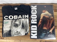 Kurt Cobain Shirt and Kid Rock Posters