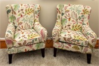 Pair of Stylish Wingback Chairs