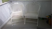 vtg metal outdoor chairs