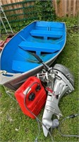 Aluminum boat with motor