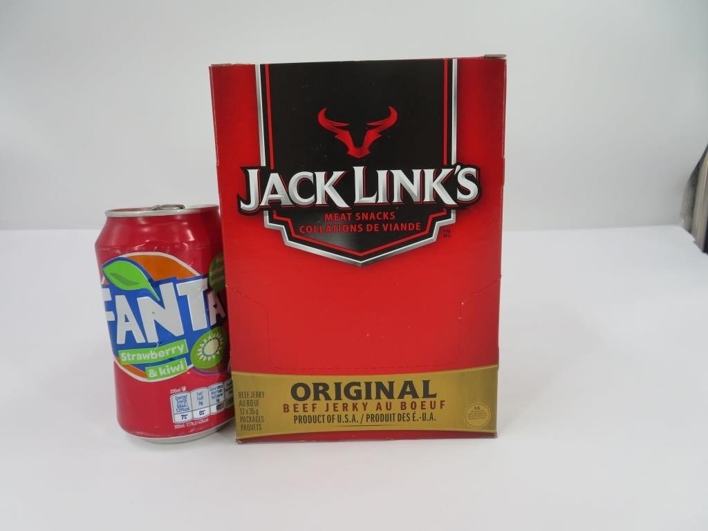 12 sacs de bœuf Jerky Jack Link's